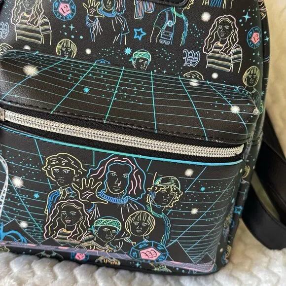 Funko Stranger Things Mini Backpack Blacklight & Neon EUC - Picture 5 of 13